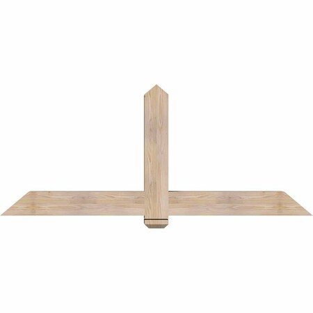 Ekena Millwork Eugene Smooth Timber Gable Bracket, Douglas Fir, 72"W x 30"H x 5 1/2"D x 5 1/2"F, 10/12 Pitch GBW072X30X0606EUG00SDF